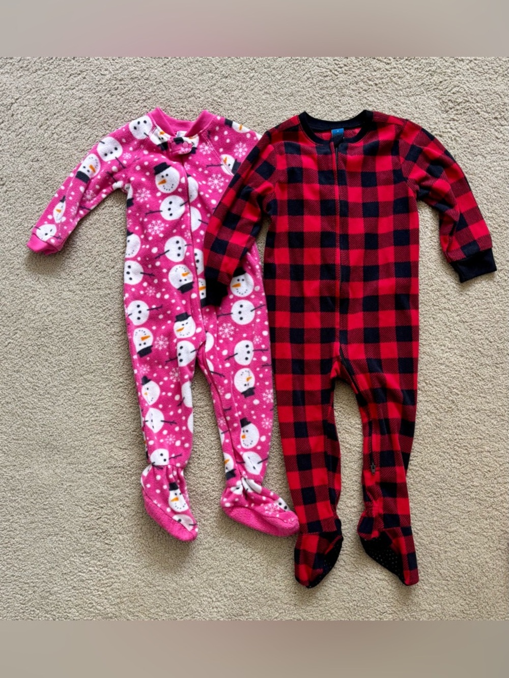 Fleece Footed One-Piece Pajama Bundke- 2T